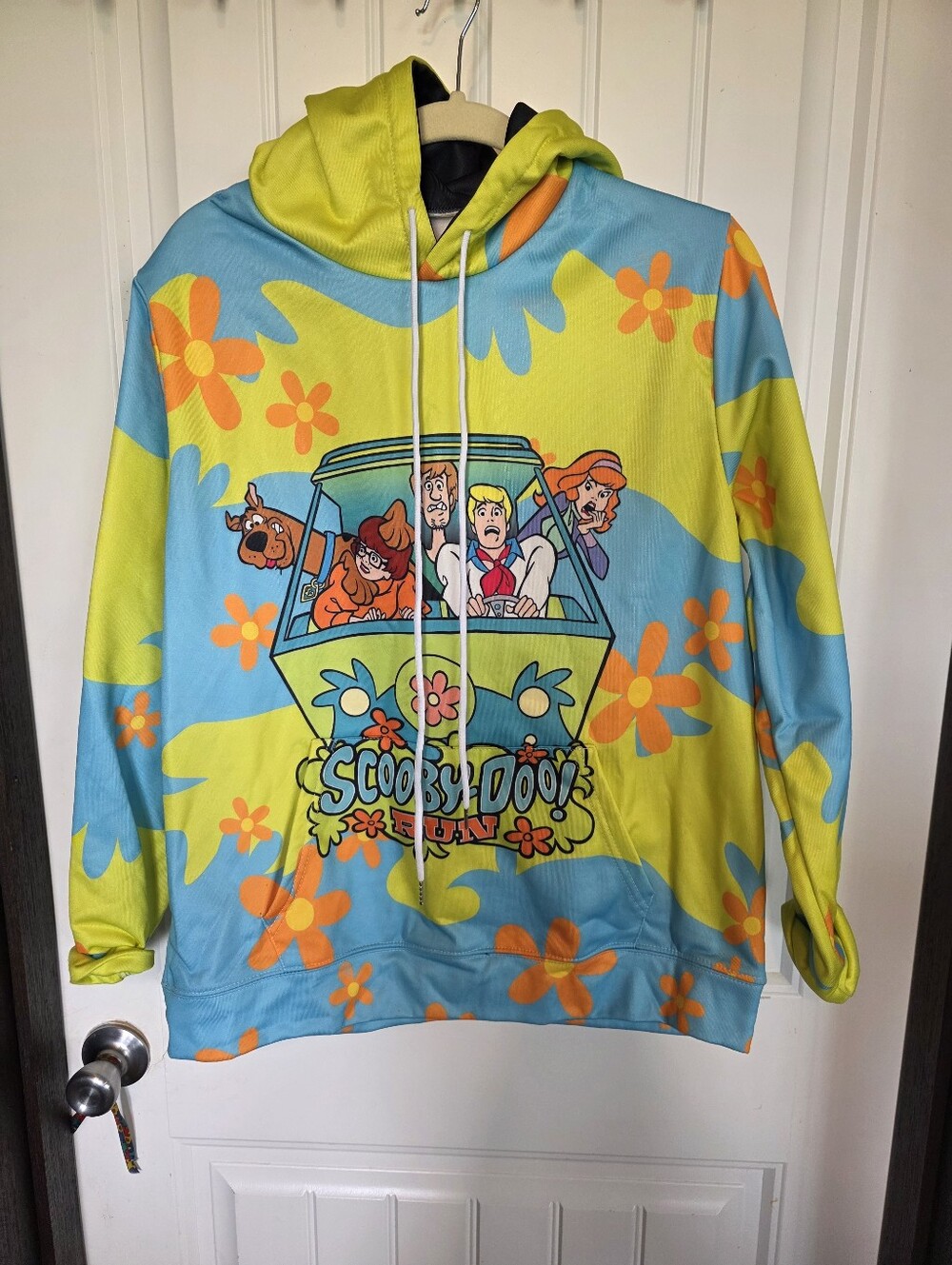 Scooby-Doo! Mystery Machine Pullover Hoodie - Bright Blue & Lime